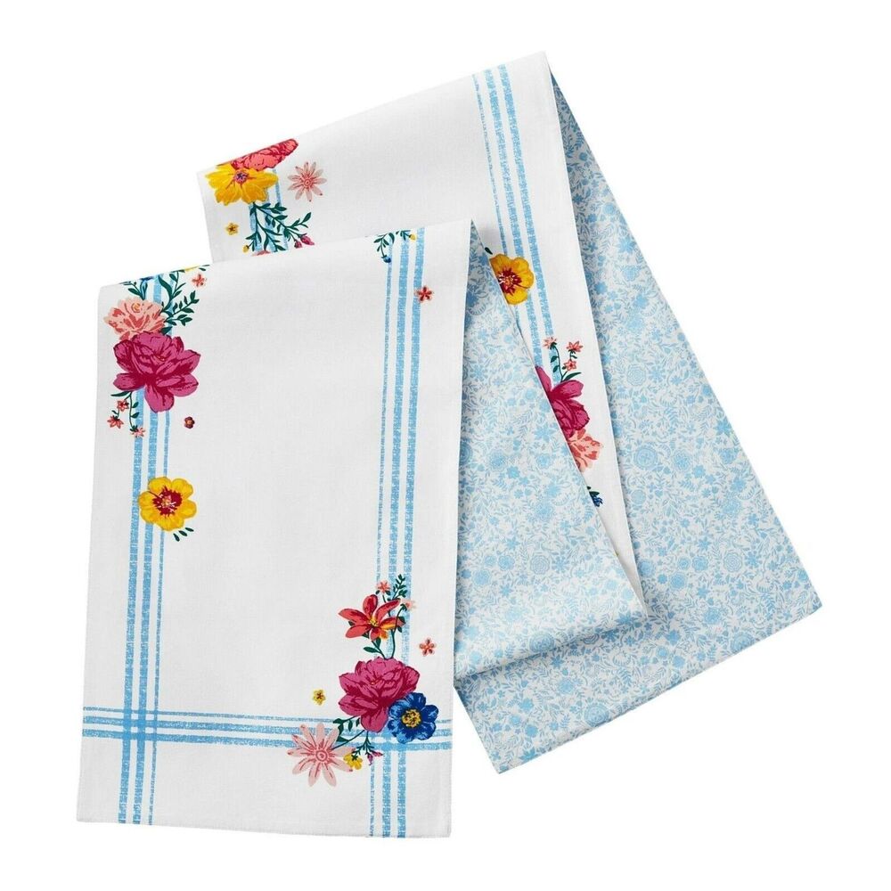 Pioneer Woman Flowering Frontier Table Runner Multicolor Fabric 14 x 90-in NEW